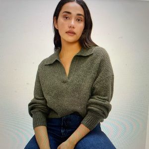 Everlane alpalca waffle stitch polo